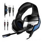 ONIKUMA K5 Pro Surround Gaming Headset,Noise Cancelling mic For PC/ PS4 / Mobile - Blue