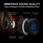ONIKUMA K5 Pro Surround Gaming Headset,Noise Cancelling mic For PC/ PS4 / Mobile - Blue - الصورة 7