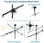 Professional Microphone Stand with Boom , 3 Mobile Arm , 3 clips - الصورة 2