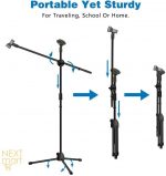 Professional Microphone Stand with Boom , 3 Mobile Arm , 3 clips - الصورة 4