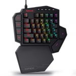 Redragon K585 DITI RGB One-Handed Mechanical Gaming Keyboard - Blue Switches - 42 Keys -7 Onboard Macro Keys - Detachable Wrist Rest