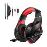 Onikuma K1-B Red LED Gaming Headset for PC / PS4 / Xbox - Black/Red