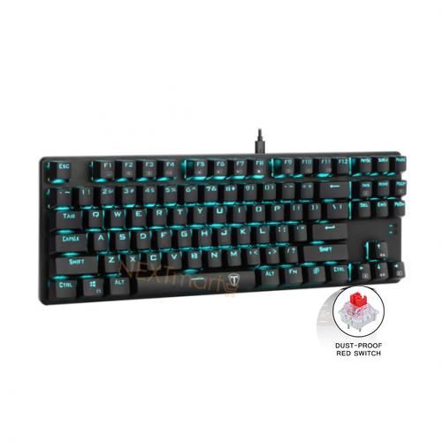1 (2) T-Dagger T-TGK313 Mechanical TKL Gaming Keyboard -Ice Blue LED- Red Switch - الصورة 1