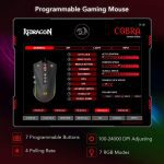 Redragon M711 COBRA RGB Gaming Mouse - 10000 DPI -7 MMO Buttons | White - Image 9