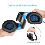 Onikuma K1-B Blue LED Gaming Headset - Black/Blue - الصورة 3