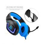 Onikuma K1-B Blue LED Gaming Headset - Black/Blue - الصورة 4