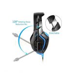 Onikuma K1-B Blue LED Gaming Headset - Black/Blue - الصورة 5