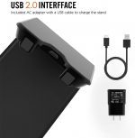 Moko A6 Wireless Charger - 3 Coils Charging Pad Stand For IPhone/Samsung /All Qi-Devices, Black - الصورة 6