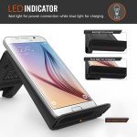 Moko A6 Wireless Charger - 3 Coils Charging Pad Stand For IPhone/Samsung /All Qi-Devices, Black - الصورة 3
