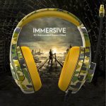 K1B-PRO Gaming Headset With Noise Canceling Mic For PC/Mobile PS4 -Camouflage Yellow - الصورة 4