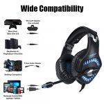 K1B-PRO Gaming Headset With Noise Canceling Mic For PC/Mobile PS4 -Blue - الصورة 6