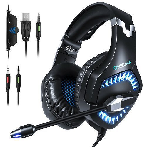 Onikuma_K1Pro_Blue (5) K1B-PRO Gaming Headset With Noise Canceling Mic For PC/Mobile PS4 -Blue - الصورة 1