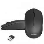 Philips M344 Wireless Mouse 2.4Ghz 1600DPI 3 Bottons -10m Range - Black