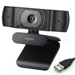 Rapoo C200 720P HD USB Webcam -Dual Noise Reduction Mic -100° Wide-angle Lens