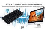 Remax K101 Retro Typewriter Wireless Keyboard For Laptop ,TV-Box - Black - الصورة 5