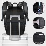 Sosoon Unisex Business Travel Laptop Backpack With USB Charging & Aux Port -15.6 Inch - Black - Image 3