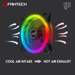 FANTECH FC-124 Dual-Side 12CM Illuminated RGB LED Turbine Computer Fan Case - الصورة 3