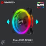 FANTECH FC-124 Dual-Side 12CM Illuminated RGB LED Turbine Computer Fan Case - الصورة 2