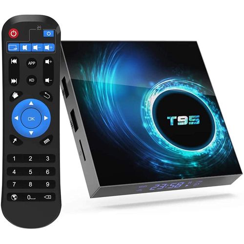 2 T95 TV Box - 4GB RAM /32GB ROM- Quad Core - 6K Ultra HD -Android 10- Google Play -Netflix - الصورة 1