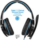 Sades SA903 USB Wired 7.1 Surround Gaming Headset For PC -Black/ Blue - Image 5