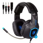 Sades SA818 Stereo 3.5mm Gaming Headset With Mic For Mobile /PC / PlayStation /Xbox - Blue/Black