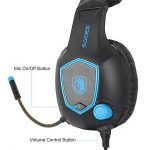 Sades SA818 Stereo 3.5mm Gaming Headset With Mic For Mobile /PC / PlayStation /Xbox - Blue/Black - الصورة 2