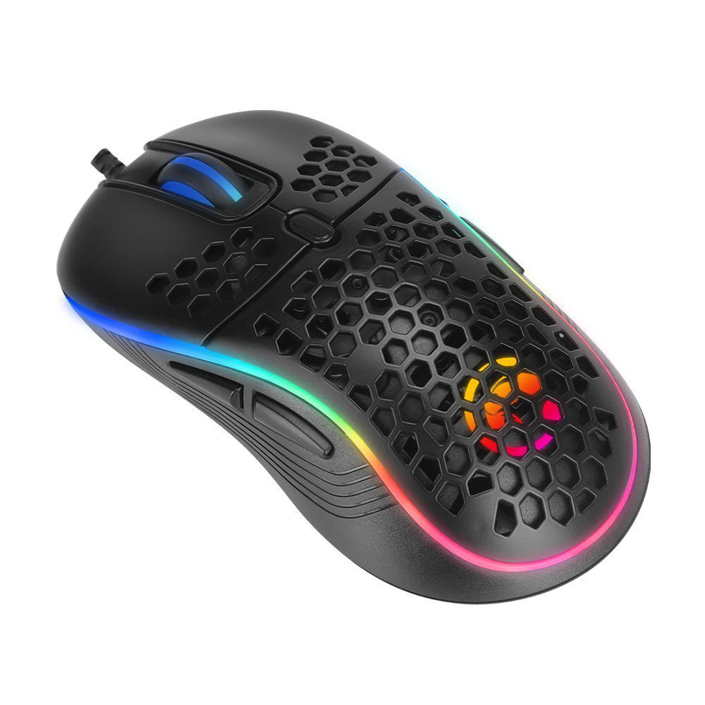 m518_picture_1000x1000_1_C75839-1000x1000 Marvo M518 RGB Honeycomb Gaming Mouse - 4,800DPI - 8 Programmable Buttons - 80G LIGHTWEIGHT - الصورة 1