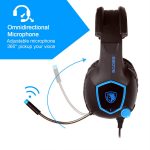 Sades SA818 Stereo 3.5mm Gaming Headset With Mic For Mobile /PC / PlayStation /Xbox - Blue/Black - الصورة 6