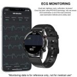 DTNO.1 DT95 Smartwatch Bluetooth Call 1.3 Inch Full Touch Round Screen Heart Rate Sports Watch For Android & IOS - Black - Image 8