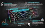 Redragon K580 Programmable RGB Full Mechanical Gaming Keyboard With Macro Keys Blue Switch - Black - الصورة 3