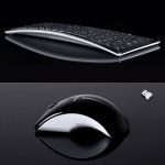 Pravix KM818 Curvy Mini Wireless Office Keyboard + Mouse Combo - Black - الصورة 4