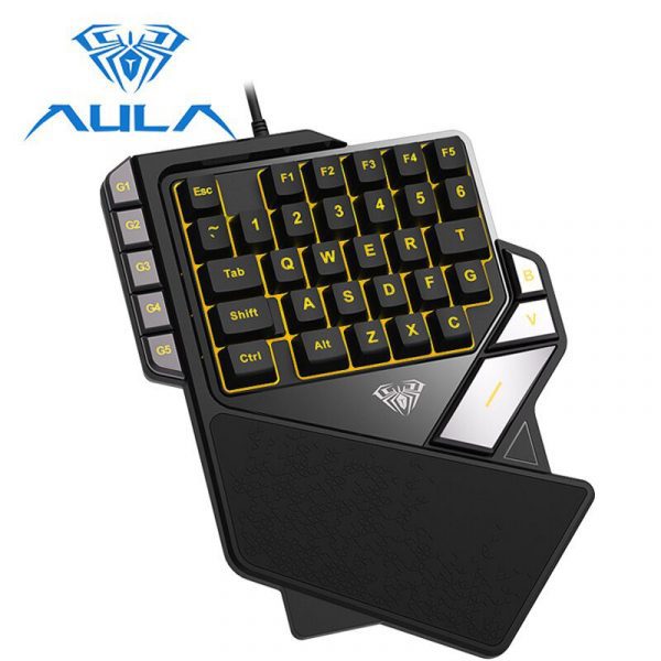 AULA Single Hand Keyboard Wired Keypad 7 Colors RGB Backlight for Desktop Laptop Phone Mini One.jpg 960x960 1