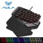 Aula K2 USB One-Hand RGB Gaming Keyboard -38 Membrane Key- Black - الصورة 6
