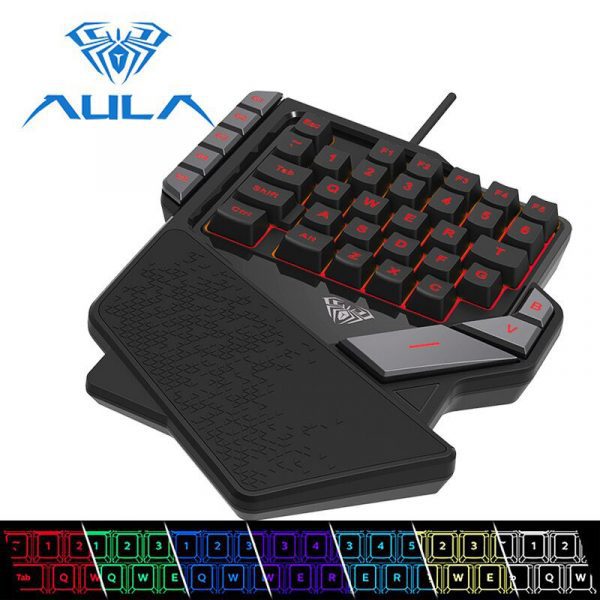 AULA Single Hand Keyboard Wired Keypad 7 Colors RGB Backlight for Desktop Laptop Phone Mini One.jpg 960x960 2