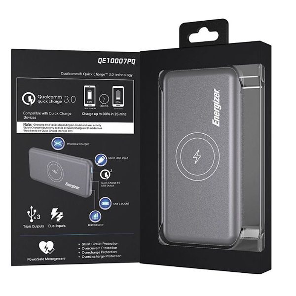 Портативный аккумулятор energizer qe10007pq