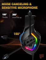 Onikuma K1-B RGB LED Gaming Headset - Black - الصورة 5