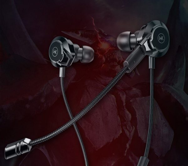 eng pl WK Design In Ear Gaming USB Type C Headphones Headset microphone remote black Y28 black 65083 3