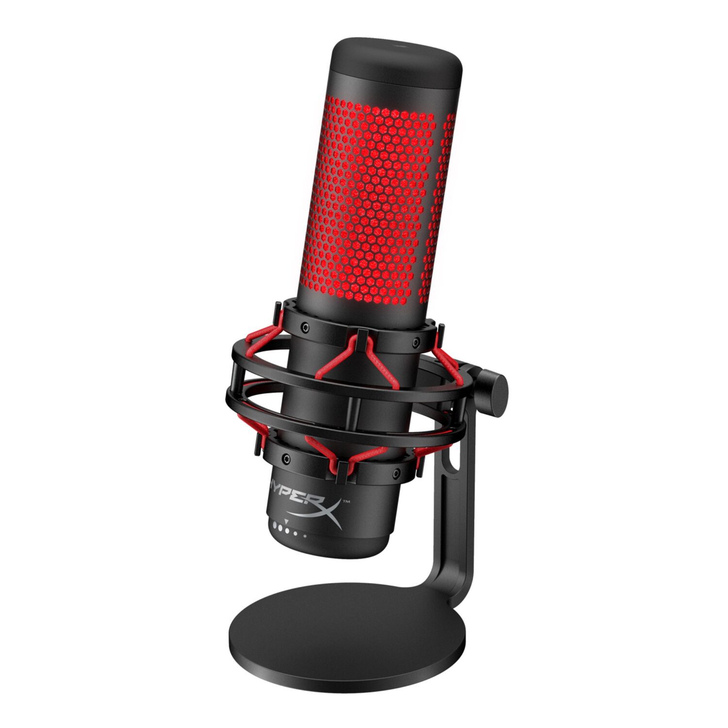 hx-product-mic-quadcast-1-lg HyperX QuadCast Gaming Microphone with anti vibration shock mount - Red Led For Gamers Streamers ,Discord - الصورة 1