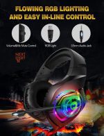 Onikuma K1-B RGB LED Gaming Headset - Black - الصورة 4