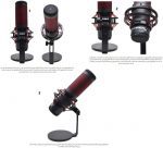 HyperX QuadCast Gaming Microphone with anti vibration shock mount - Red Led For Gamers Streamers ,Discord - الصورة 8