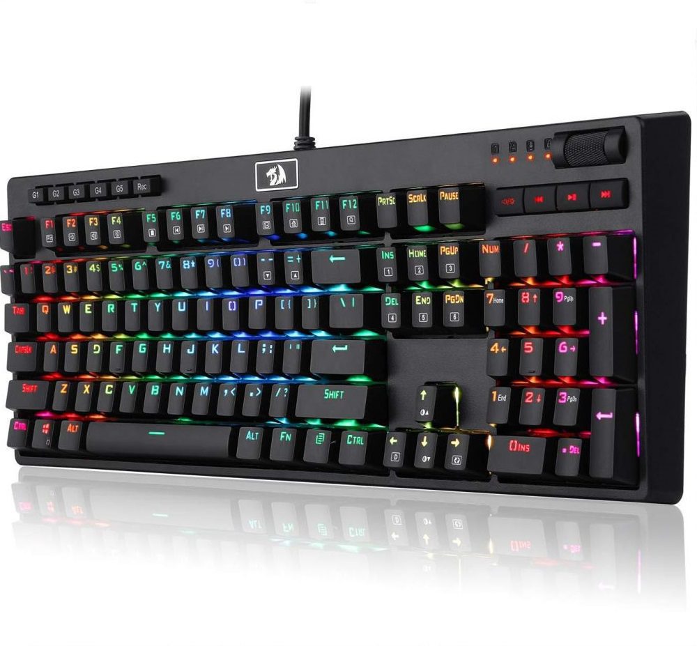 item_XXL_55219306_d0bff9f0a3854 Redragon K579 Programmable RGB Full Mechanical Gaming Keyboard With Macro Keys Blue Switch - Black - الصورة 1
