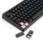Redragon K579 Programmable RGB Full Mechanical Gaming Keyboard With Macro Keys Blue Switch - Black - الصورة 3
