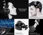 Bluedio T2 Plus Foldable Hi-Fi Stereo Bluetooth / AUX Headphones Over Ear,BT5.0 ,46 Hours  Wireless Headset with Mic - Black - Image 8