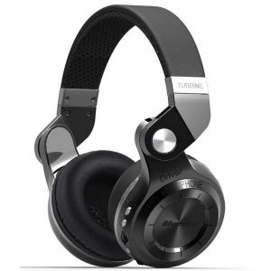 Bluedio T2 Plus Foldable Hi-Fi Stereo Bluetooth / AUX Headphones Over Ear,BT5.0 ,46 Hours  Wireless Headset with Mic - Black