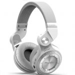 Bluedio T2 Plus Foldable Hi-Fi Stereo Bluetooth / AUX Headphones Over Ear, BT5.0 ,46 Hours Wireless Headset with Mic - White