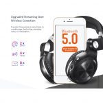 Bluedio T2 Plus Foldable Hi-Fi Stereo Bluetooth / AUX Headphones Over Ear,BT5.0 ,46 Hours  Wireless Headset with Mic - Black - Image 9