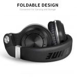 Bluedio T2 Plus Foldable Hi-Fi Stereo Bluetooth / AUX Headphones Over Ear,BT5.0 ,46 Hours  Wireless Headset with Mic - Black - Image 3