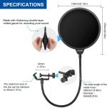 Microphone POP-UP Filter Wind Screen for Studio Mic Mask Shield - Image 6