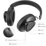 Bluedio TM Hi-Fi Stereo Bluetooth / AUX Headphones Over Ear, BT5.0 , 30 Hours Wireless Headset with Mic - Black - Image 6