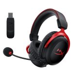 HyperX Cloud II Wireless- سماعة رأس للألعاب ، 7.1 صوت محيطي - 30 ساعة - وسادات أذن من الإسفنج - إطار ألومنيوم متين - ميكروفون قابل للفصل وإلغاء الضوضاء مع مراقبة ميكروفون - أحمر